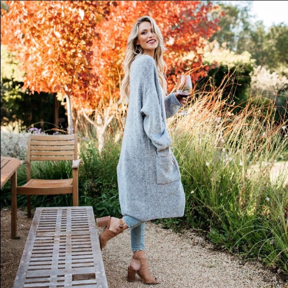 Vici Nob Hill Pocketed duster cardigan